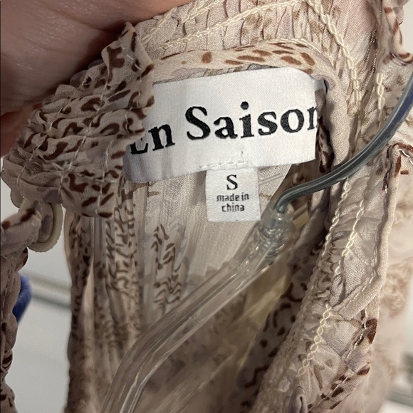 EN SAISON PLEATED MAXI DRESS CREAM SMALL - Picture 7 of 9